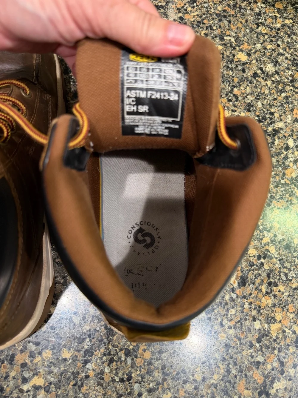 KEEN Men's Brown Leather Lace-Up work Boots 10EE